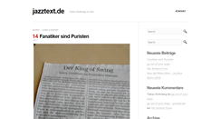 Desktop Screenshot of jazztext.de